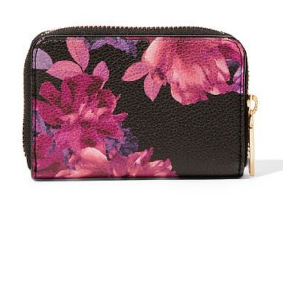 NWT! VICTORIA'S SECRET MIDNIGHT GARDEN FLORAL WALLET/CREDIT CARD HOLDER - Picture 2 of 9